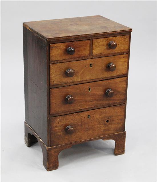 A small early 19th century mahogany chest, W.1ft 4.5in.